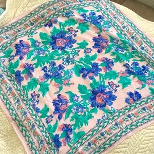 Express Italy Pink Green Floral Scarf